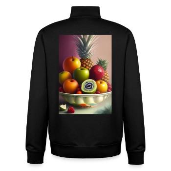 Fruit - Unisex Organic Zip Sweatshirt by Stanley/Stella - black - Back - AI Model Male 185 light (185cm)