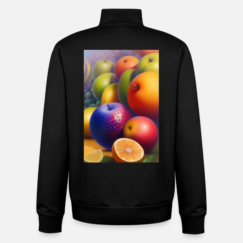 Fruit - Sweat zippé unisexe en coton bio Stanley/Stella - noir