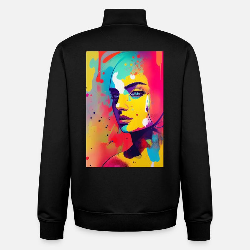 Abstrakte Kunst - Unisex Organic Zip Sweatshirt von Stanley/Stella - Schwarz