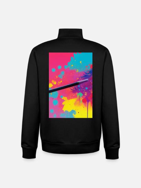 Abstract art - Unisex Organic Zip Sweatshirt by Stanley/Stella - black