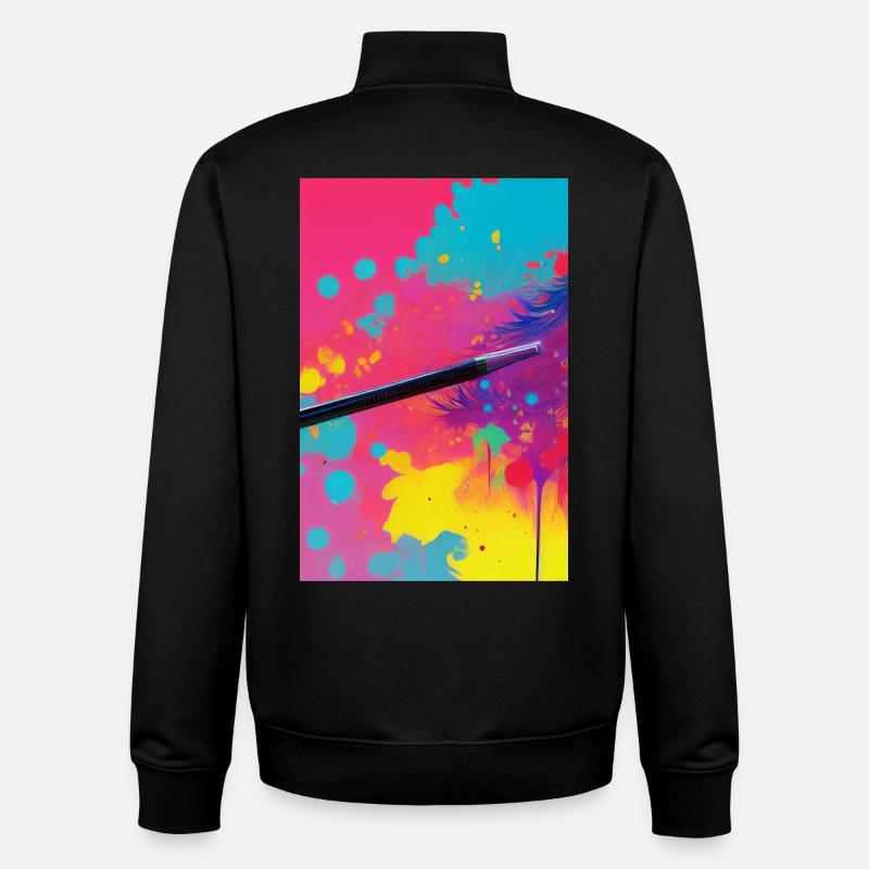 Abstrakte Kunst - Unisex Organic Zip Sweatshirt von Stanley/Stella - Schwarz