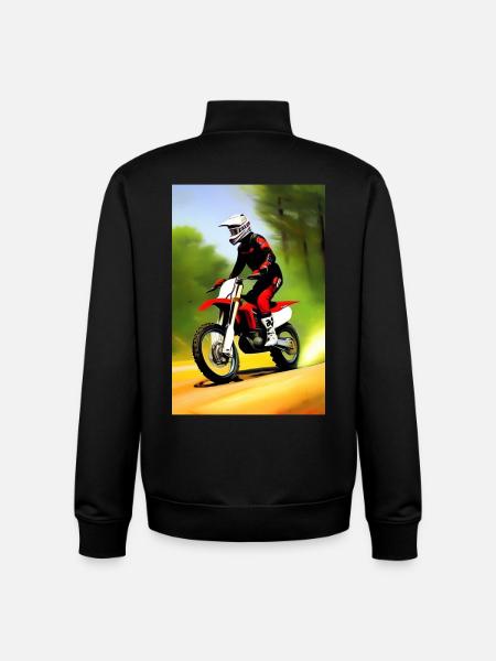Motocross Riding - Unisex Organic Zip Sweatshirt by Stanley/Stella - black