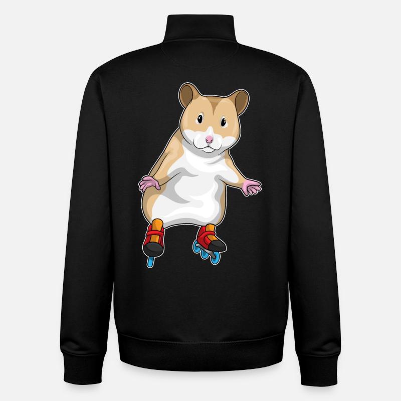 Hamster Inline skating Inline skates - Unisex Organic Zip Sweatshirt von Stanley/Stella - Schwarz