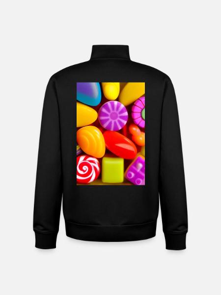 Bonbons - Sweat zippé unisexe en coton bio Stanley/Stella - noir