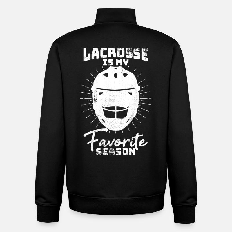 Lacrosse Spieler Spruch - Unisex Organic Zip Sweatshirt von Stanley/Stella - Schwarz