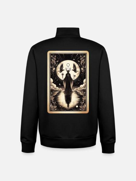 Night Queen Mystic Circle - Unisex Organic Zip Sweatshirt by Stanley/Stella - black