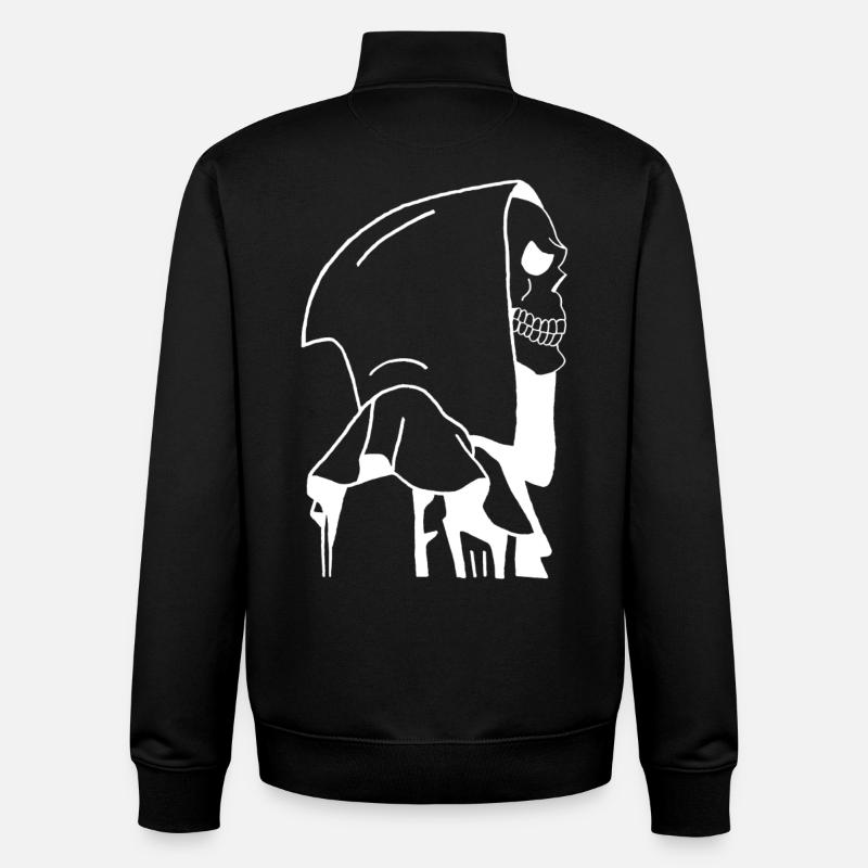 Tod im Profil - Unisex Organic Zip Sweatshirt von Stanley/Stella - Schwarz