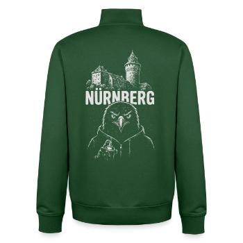 Nürnberg Street Adler - Unisex Organic Zip Sweatshirt von Stanley/Stella - Flaschengrün - Hinten - AI Model Male 185 dark (185cm)