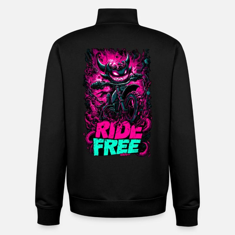 Chevauchée démoniaque - Sweat zippé unisexe en coton bio Stanley/Stella - noir