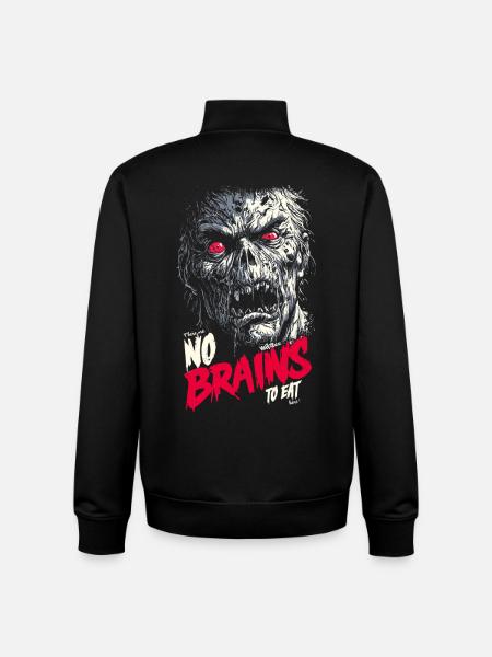 There are no brains - Unisex Organic Zip Sweatshirt by Stanley/Stella - black