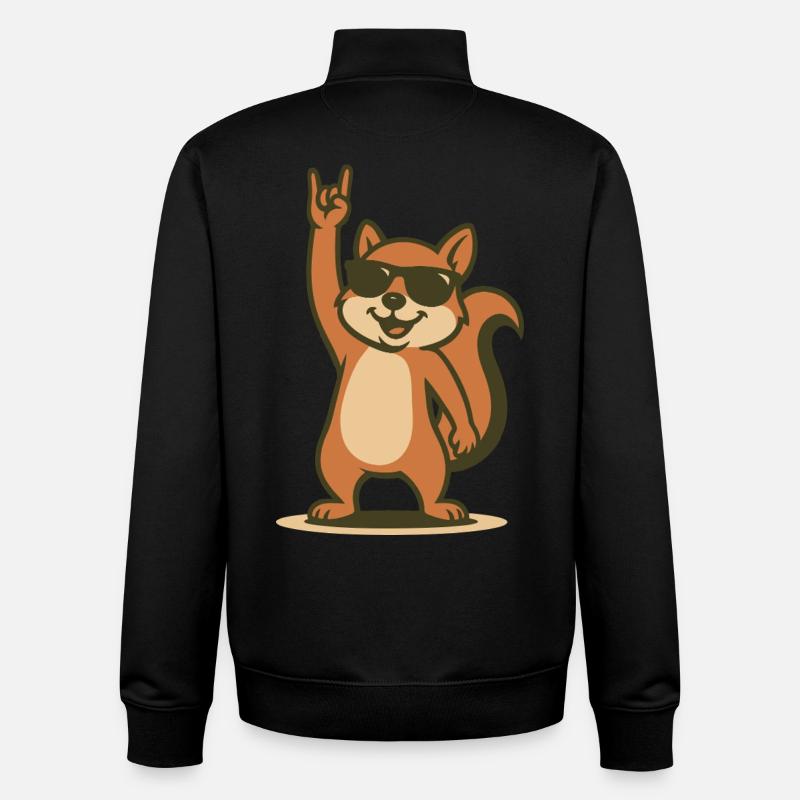 Rock’n’Roll Casse-Noisette - Sweat zippé unisexe en coton bio Stanley/Stella - noir