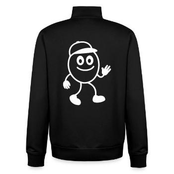 Ribbo - Lustiges Strichmännchen für gute Laune - Unisex Organic Zip Sweatshirt von Stanley/Stella - Schwarz - Hinten - AI Model Male 185 light (185cm)