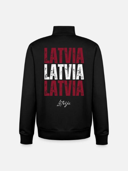 Latvian pride, I love Latvia - Unisex Organic Zip Sweatshirt by Stanley/Stella - black
