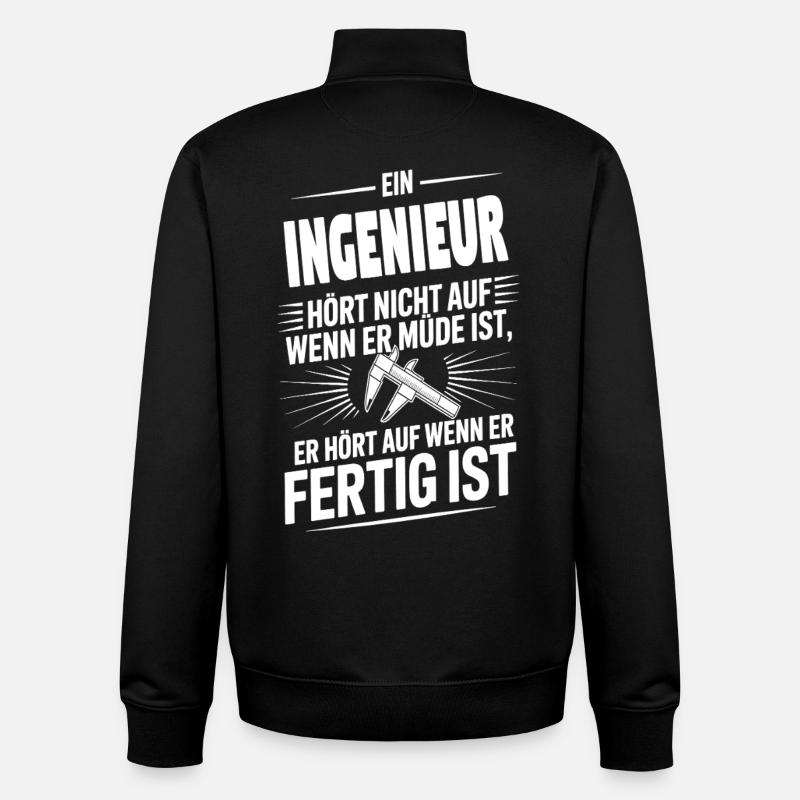 l'ingénieur démissionne - Sweat zippé unisexe en coton bio Stanley/Stella - noir