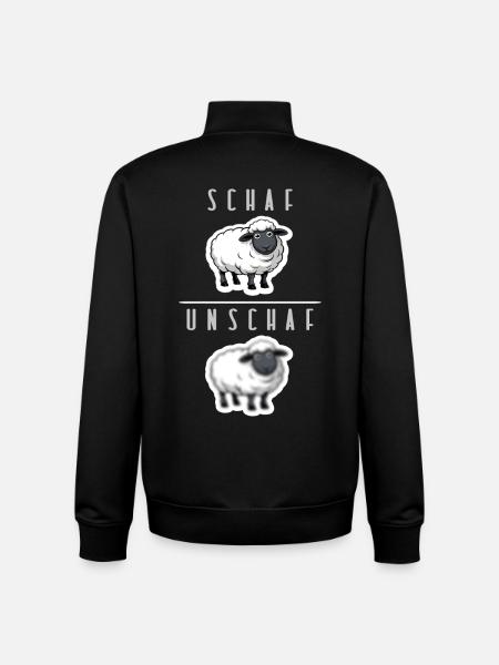 sheep unsheep humor - Unisex Organic Zip Sweatshirt by Stanley/Stella - black