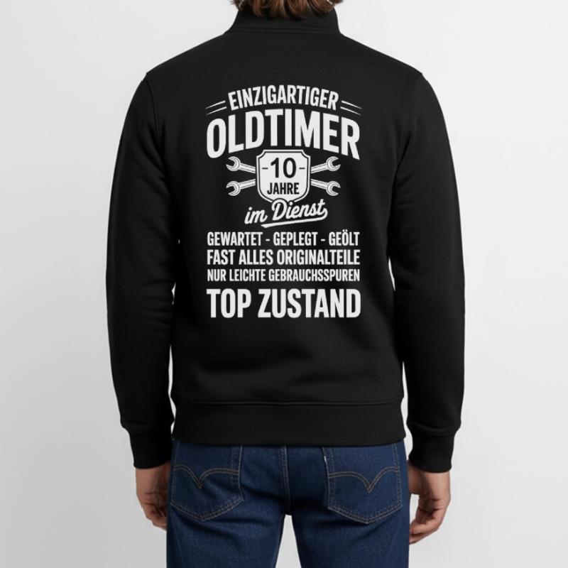 bester Mitarbeiter - Oldtimer Mechaniker Unisex Organic Zip Sweatshirt von Stanley/Stella