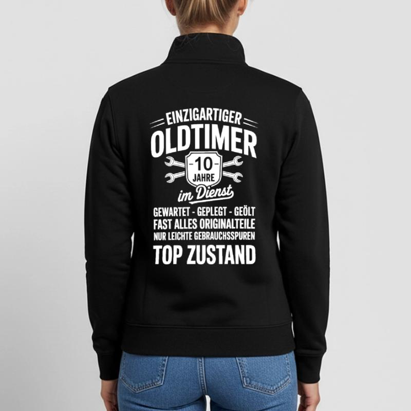bester Mitarbeiter - Oldtimer Mechaniker Unisex Organic Zip Sweatshirt von Stanley/Stella