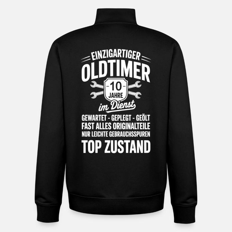 bester Mitarbeiter - Oldtimer Mechaniker - Unisex Organic Zip Sweatshirt von Stanley/Stella - Schwarz