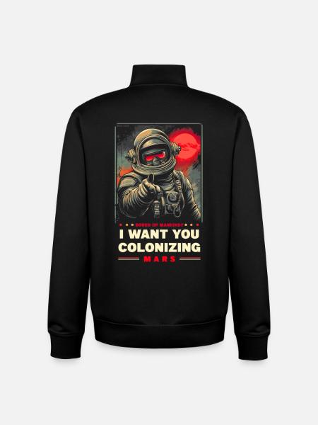 Mars Kolonisierung Werbeposter - Unisex Organic Zip Sweatshirt von Stanley/Stella - Schwarz