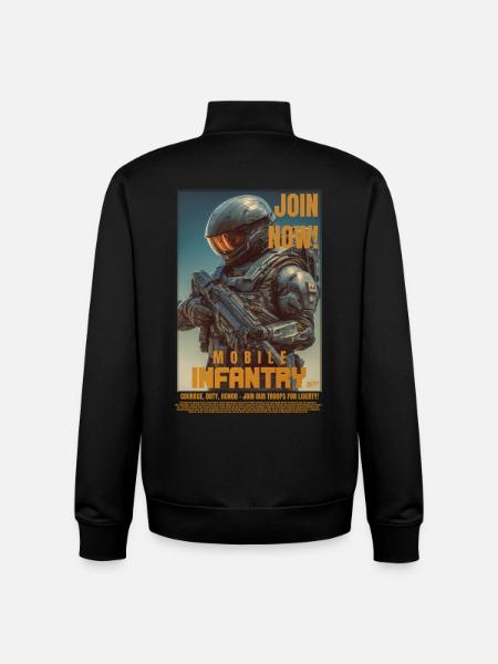 Mobile Infantry - Unisex Organic Zip Sweatshirt von Stanley/Stella - Schwarz
