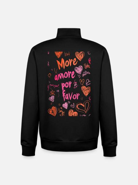 More Amore - Unisex Organic Zip Sweatshirt by Stanley/Stella - black