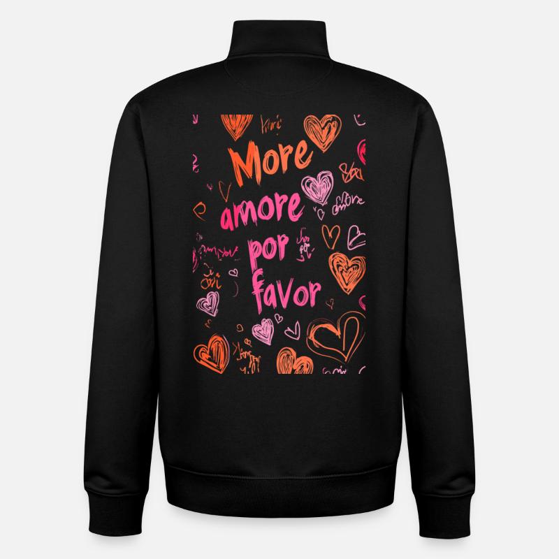 more amore - Unisex Organic Zip Sweatshirt von Stanley/Stella - Schwarz