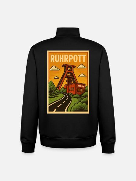 Ruhrpott - Unisex Organic Zip Sweatshirt von Stanley/Stella - Schwarz