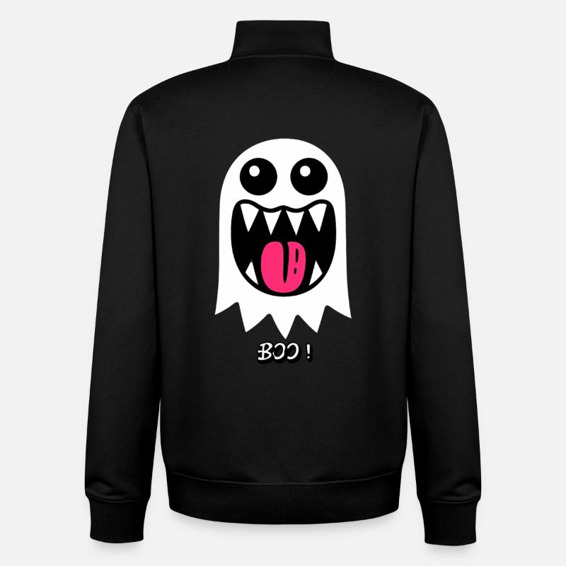 Ghost Buh - Unisex Organic Zip Sweatshirt von Stanley/Stella - Schwarz