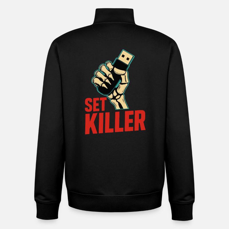 Set Killer – DJ Power - Unisex Organic Zip Sweatshirt by Stanley/Stella - black