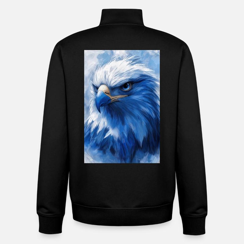 Illustration eines Adlers - Unisex Organic Zip Sweatshirt von Stanley/Stella - Schwarz