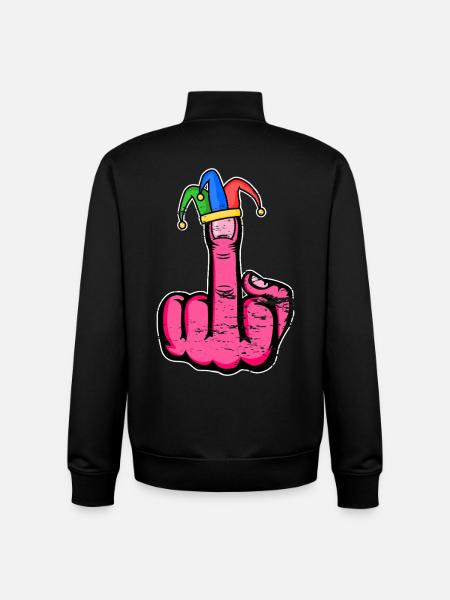 Mittelfinger Stingerfinger Karneval - Unisex Organic Zip Sweatshirt von Stanley/Stella - Schwarz