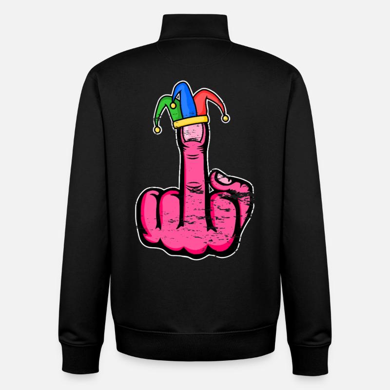 Mittelfinger Stingerfinger Karneval - Unisex Organic Zip Sweatshirt von Stanley/Stella - Schwarz