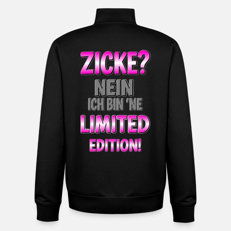 Limitierte Edition Spruch - Unisex Organic Zip Sweatshirt von Stanley/Stella - Schwarz