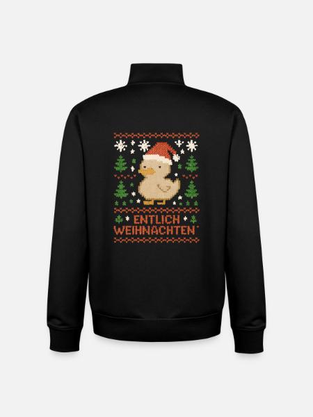Noël Entlich Canard Vilain Noël - Sweat zippé unisexe en coton bio Stanley/Stella - noir