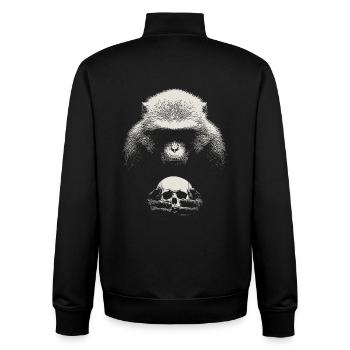 Shakespeare's monkey - Unisex Organic Zip Sweatshirt von Stanley/Stella - Schwarz - Hinten - AI Model Male 185 light (185cm)