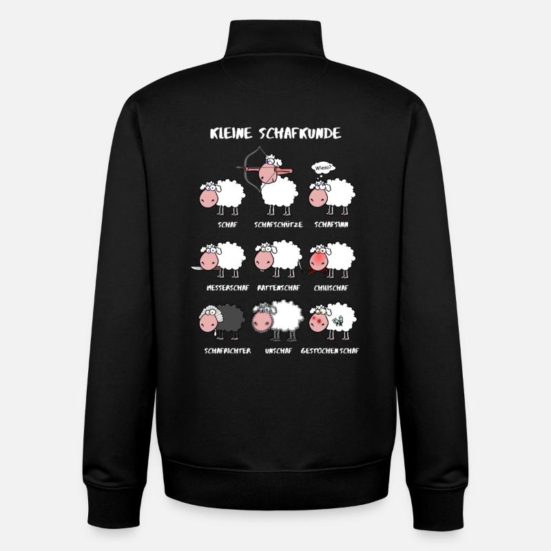 Kleine Schafkunde - Unisex Organic Zip Sweatshirt von Stanley/Stella - Schwarz