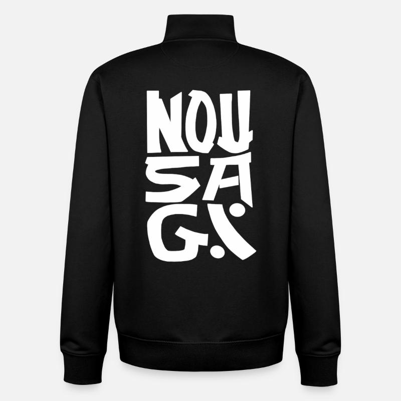 NousagiBrand - Unisex Organic Zip Sweatshirt von Stanley/Stella - Schwarz