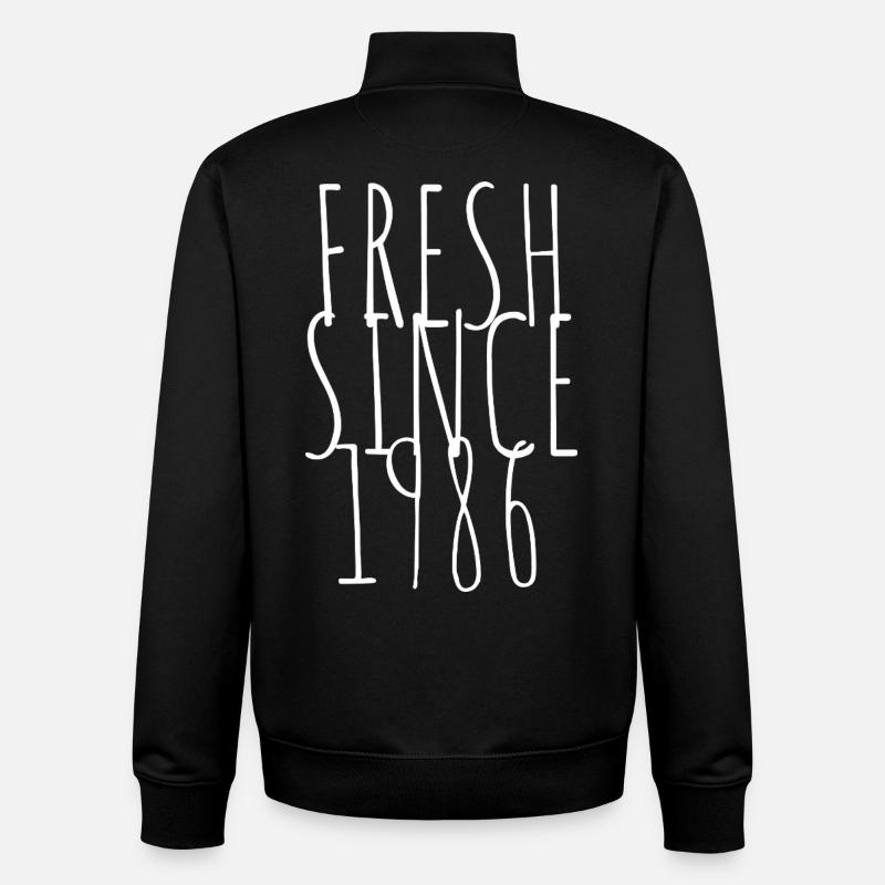 Frais depuis 1986 - Sweat zippé unisexe en coton bio Stanley/Stella - noir