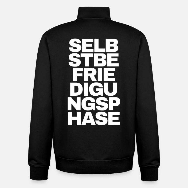 Selbstbefriedigungsphase - Text Motiv - Unisex Organic Zip Sweatshirt von Stanley/Stella - Schwarz