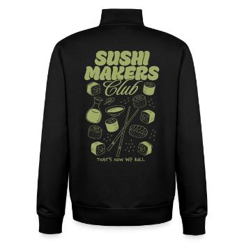 Club des Fabricants de Sushi - Sweat zippé unisexe en coton bio Stanley/Stella - noir - Dos - AI Model Male 185 light (185cm)
