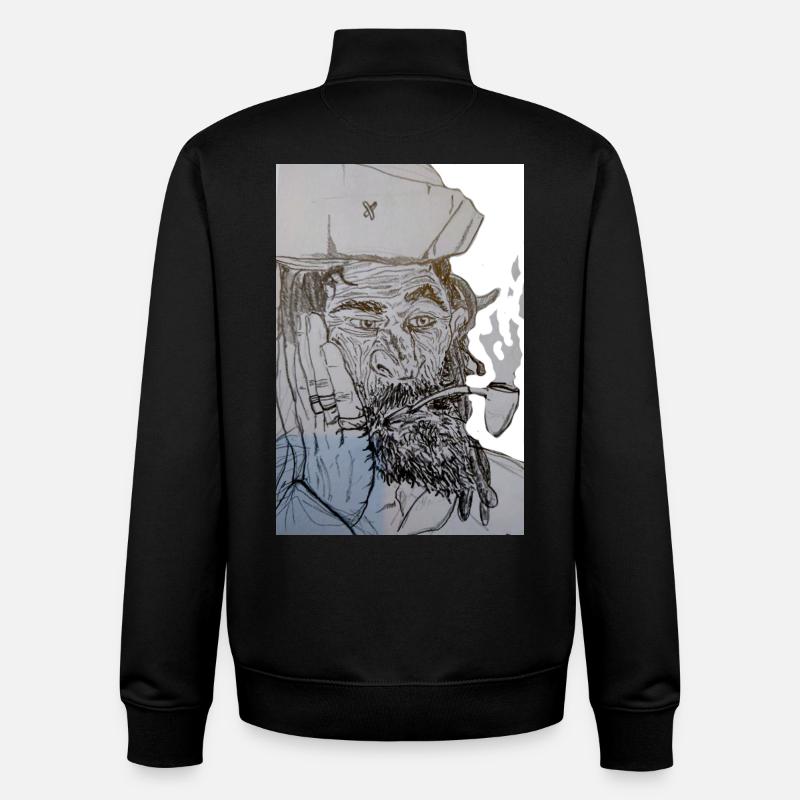 Pirate de smoking - Sweat zippé unisexe en coton bio Stanley/Stella - noir