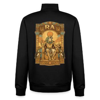 RA Thron - Unisex Organic Zip Sweatshirt von Stanley/Stella - Schwarz - Hinten - AI Model Male 185 light (185cm)