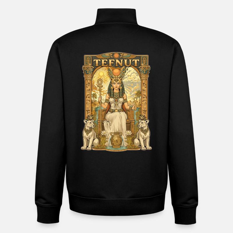 Trône TEFNUT - Sweat zippé unisexe en coton bio Stanley/Stella - noir