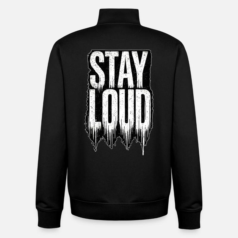 Reste fort - Sweat zippé unisexe en coton bio Stanley/Stella - noir
