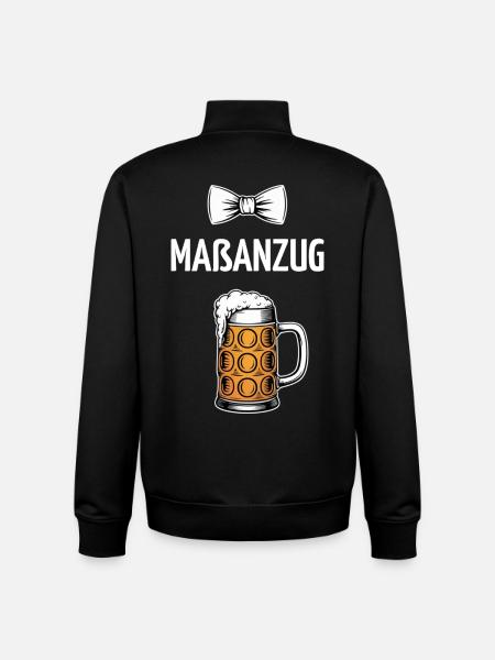 Maßanzug Volksfest Bier Lustig - Unisex Organic Zip Sweatshirt von Stanley/Stella - Schwarz