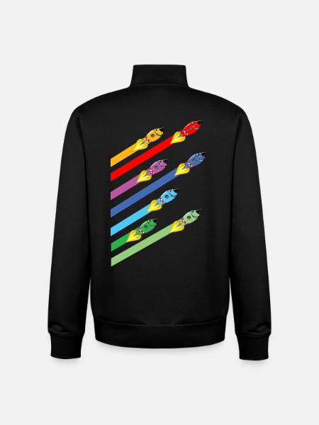 Rocket Race - Unisex Organic Zip Sweatshirt by Stanley/Stella - black