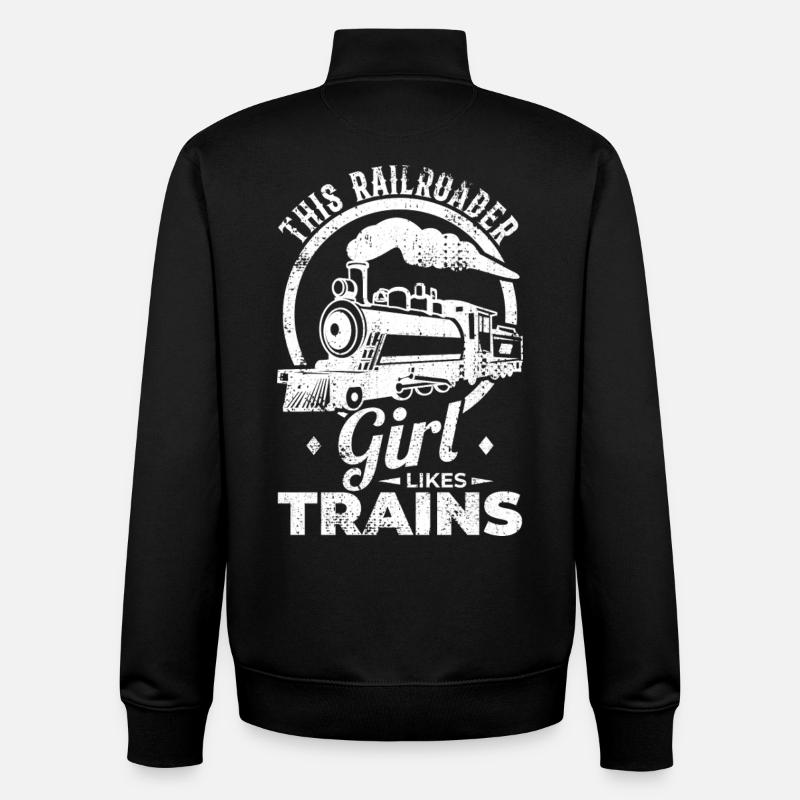 Cheminot - Sweat zippé unisexe en coton bio Stanley/Stella - noir