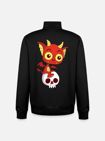 Kleiner Dämon rastet - Unisex Organic Zip Sweatshirt von Stanley/Stella - Schwarz