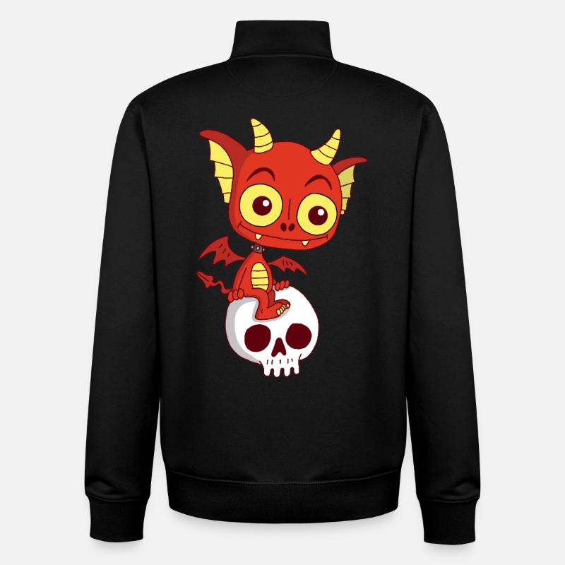 Kleiner Dämon rastet - Unisex Organic Zip Sweatshirt von Stanley/Stella - Schwarz