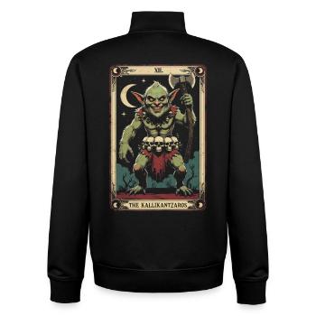 The Kallikantzaros Mythological Creatures - Unisex Organic Zip Sweatshirt by Stanley/Stella - black - Back - AI Model Male 185 light (185cm)